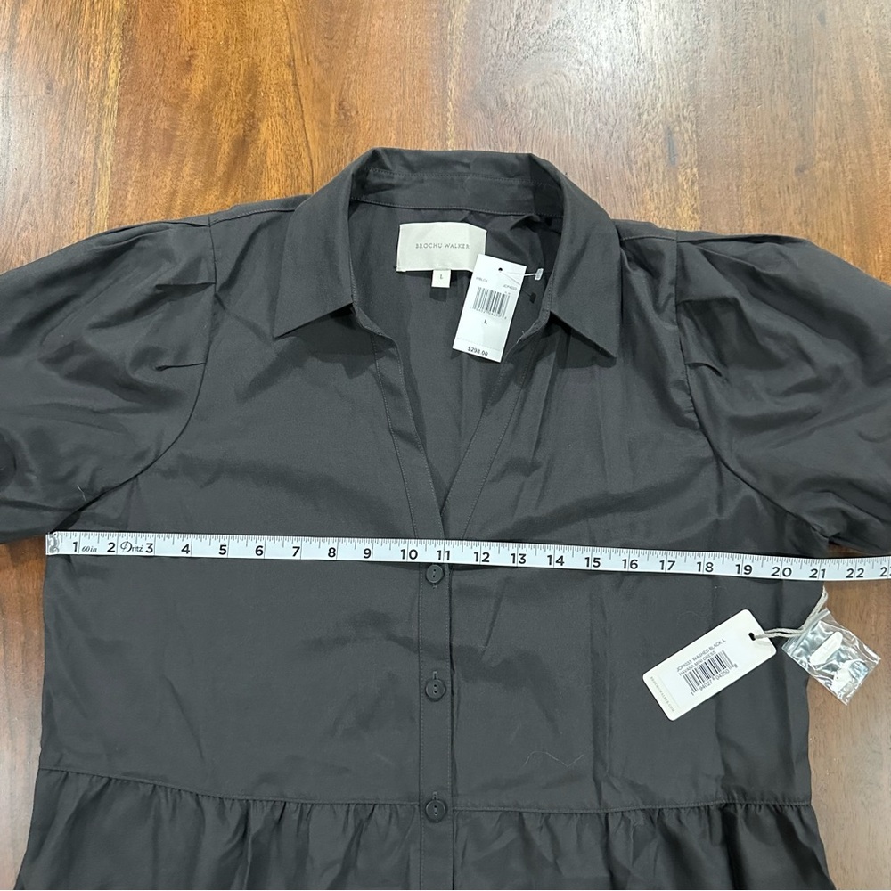 New! Brochu Walker Havana Mini Dress in Black Size Large - Picture 8 of 8